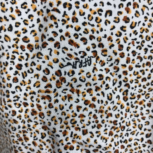 NWT AFRM puff sleeve leopard print crop top xl - Picture 6 of 12